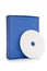 Blue software box with white cd