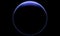 Blue solar eclipse illustration in a dark sky