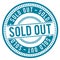 Blue Sold out Stamp. Eps10 Vector Badge