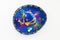 Blue sombrero with colorful ornaments on white background. Symbol of Mexico concept