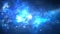 Blue Space Nebula Loop background 4k video moving stars space background rotation nebula.