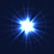 Blue Spark vector light effects. star and star burst shine.Magic vector spotight illumination.