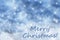 Blue Sparkling Background, Snow, Text Merry Christmas