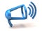 Blue speaker icon