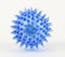 Blue spiked rubber ball