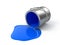 Blue spilled paint