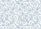 Blue Spiral on white Vector Background.Oriental Style Teal Swirl seamless repeating pattern.
