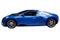 Blue Sport Car isolated