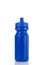 A blue sports drink water bottle isolated on a white background