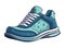 Blue sports shoe symbolizes modern athletic lifestyles