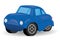 Blue Sports Utility Vehicle Car Cartoon - Vector