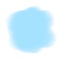 A blue spot, imitation of a transparent watercolor. Oval translucent paint spot