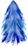 Blue spruce hand-drawn with watercolor strokes