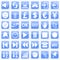 Blue Square Stickers Icons [3]