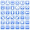 Blue Square Stickers Icons [4]