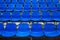 Blue stadium seats.