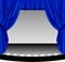 Blue Stage Curtain