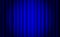 Blue stage curtain realistic vector. Closed silky luxury blue curtain stage background spotlight. Blue stage curtains