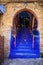 Blue stairs to the mosque, Chefchaouen, Morocco