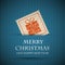 Blue stamp christmas card