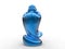 Blue standing Buddha sculpture