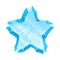 Blue Star Ice Shaped Element for Game and Web Design Vector Illustration