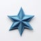 Blue Star Origami Twill Folded Metal Embroidery In Light Teal And Maroon