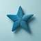 Blue Star Shaped Cushion: Playful Soft Sculpture Art
