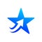 blue start up arrow logo concept
