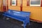 Blue station bench