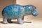 Blue statuette of a hippopotamus, Metropolitan Museum of Art, New York