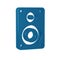 Blue Stereo speaker icon isolated on transparent background. Sound system speakers. Music icon. Musical column speaker