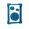 Blue Stereo speaker icon isolated on transparent background. Sound system speakers. Music icon. Musical column speaker