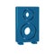 Blue Stereo speaker icon isolated on transparent background. Sound system speakers. Music icon. Musical column speaker