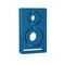 Blue Stereo speaker icon isolated on transparent background. Sound system speakers. Music icon. Musical column speaker