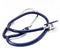 Blue stethoscope on white isolated background