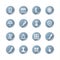 Blue sticker software icons