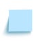 Blue sticky note on white background