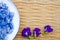 Blue sticky Rice made from Butterfly Pea flower(Asian pigeonwing