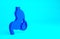 Blue Stomach heartburn icon isolated on blue background. Stomach burn. Gastritis and acid reflux, indigestion and