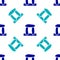 Blue Stonehenge icon isolated seamless pattern on white background. Vector