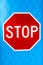 Blue And Stop Sign