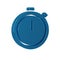 Blue Stopwatch icon isolated on transparent background. Time timer sign. Chronometer sign.