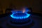 Blue stove fire