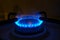 Blue stove fire