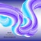 A blue stream of modern wave, swirling fluid design on an abstract background.