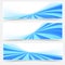 Blue stream swoosh header footer web set