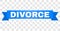 Blue Stripe with DIVORCE Text