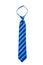 Blue stripe fancy necktie isolate