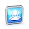 Blue striped user group web icon